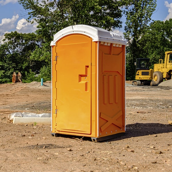 how often are the porta potties cleaned and serviced during a rental period in Maplewood